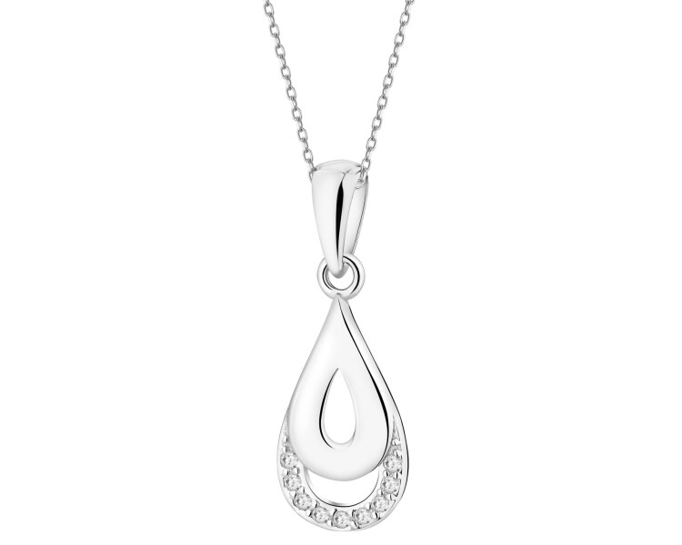 Zawieszka srebrna z cyrkoniami