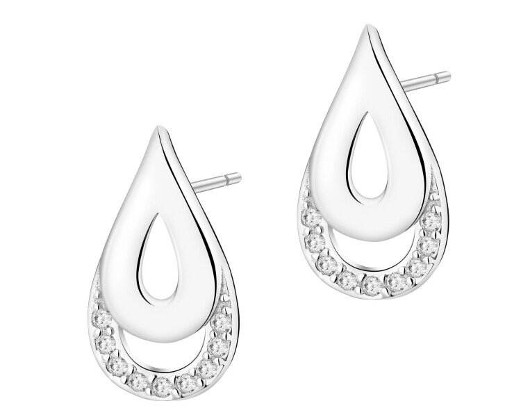 Kolczyki srebrne z cyrkoniami