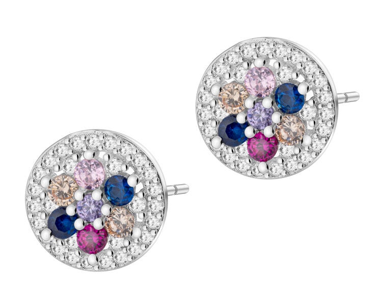 Kolczyki srebrne z cyrkoniami