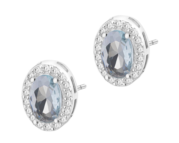 Kolczyki srebrne z cyrkoniami