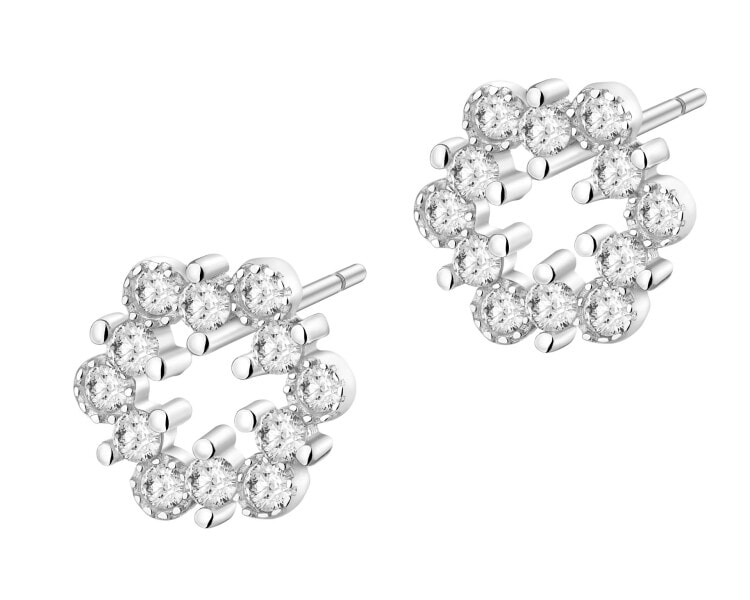 Kolczyki srebrne z cyrkoniami