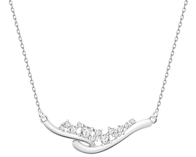 Naszyjnik srebrny z cyrkoniami