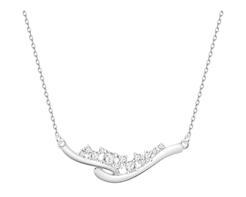 Stříbrný náhrdelník se zirkony