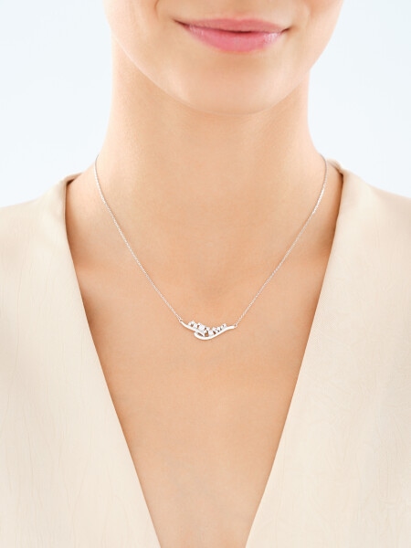 Naszyjnik srebrny z cyrkoniami