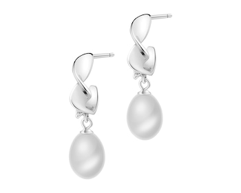 Stříbrné náušnice s perlami