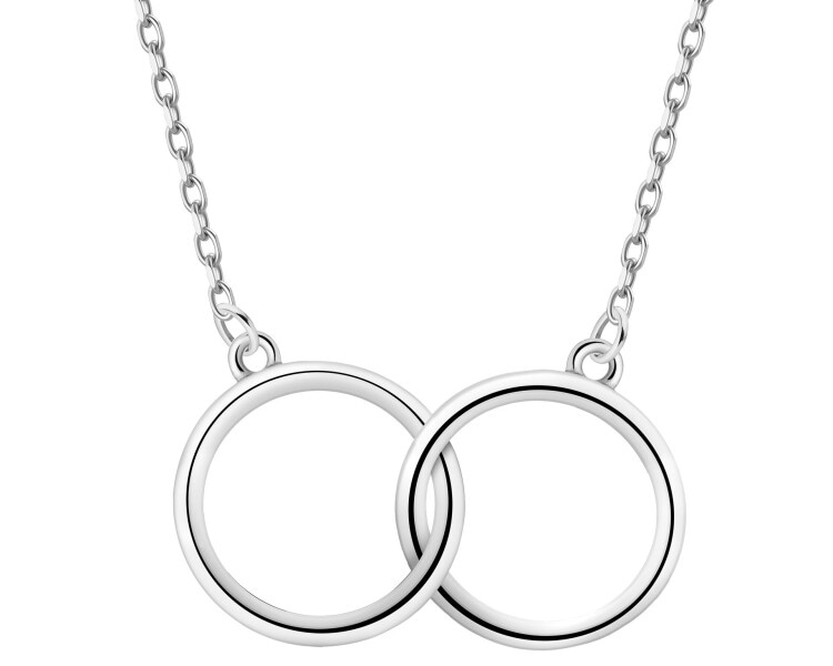 Naszyjnik srebrny - koła