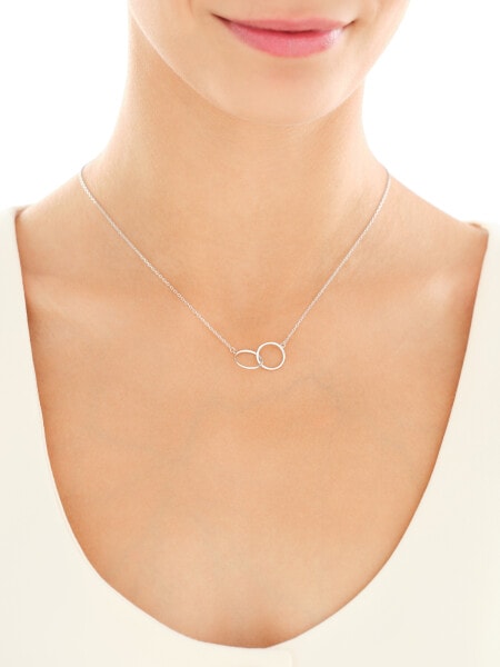 Naszyjnik srebrny - koła