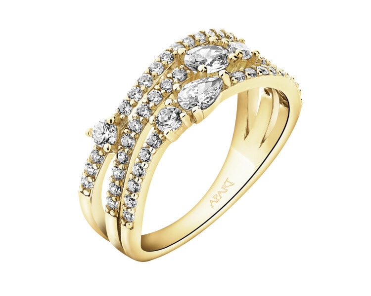 Pierścionek srebrny z cyrkoniami