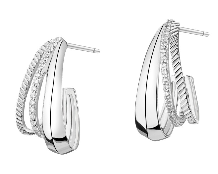 Kolczyki srebrne z cyrkoniami