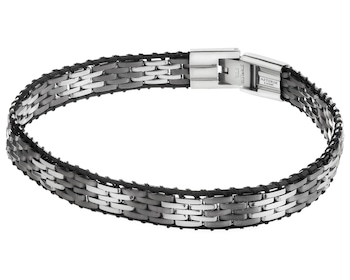 Náramek z ušlechtilé oceli a kůže