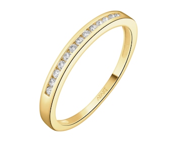 Zlatý prsten s brilianty - 0,10 ct - ryzost 585