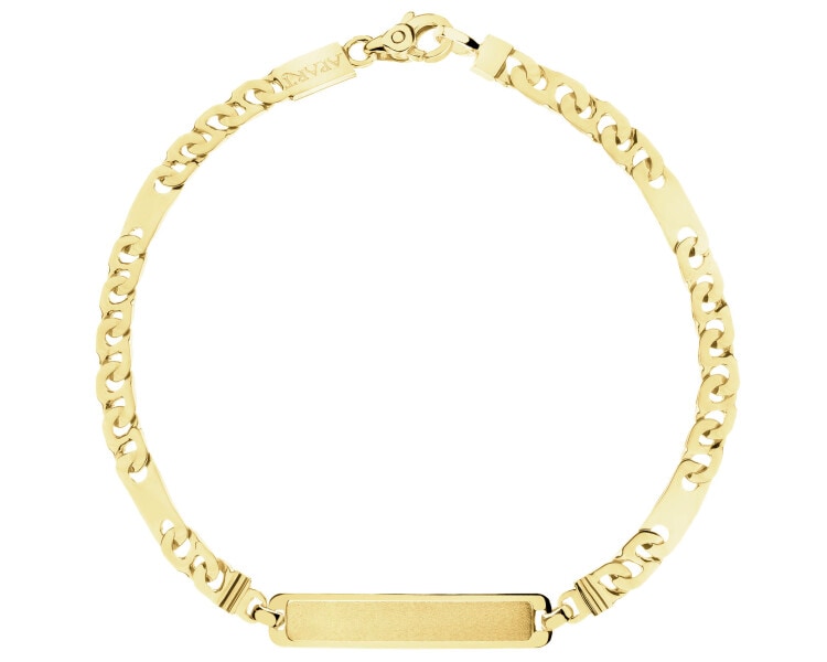 Złota bransoletka z blaszką