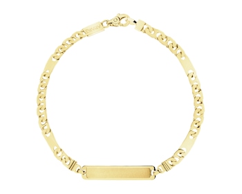 Zlatý náramek s destičkou