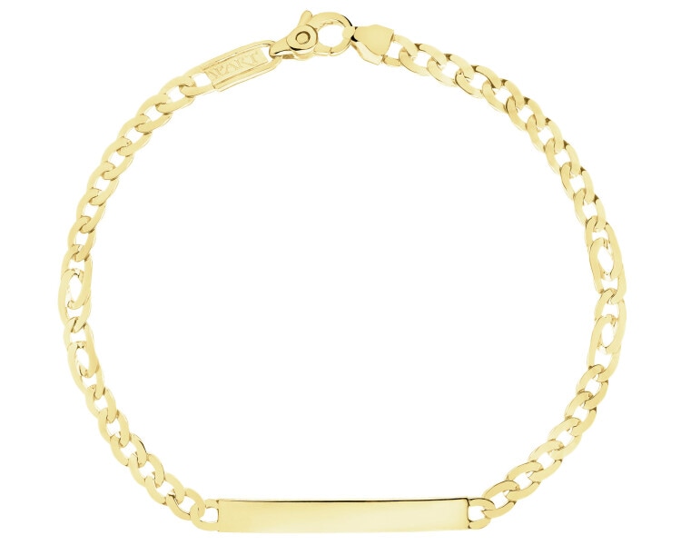 Złota bransoletka z blaszką