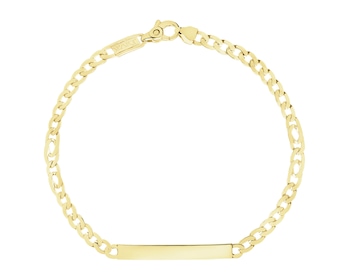 Zlatý náramek s destičkou