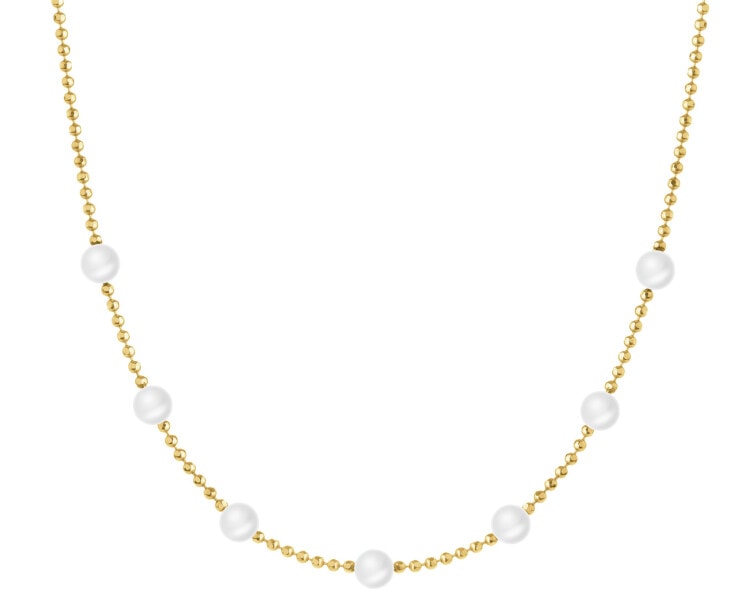 Złoty naszyjnik z perłami