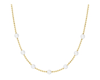 Zlatý náhrdelník s perlami
