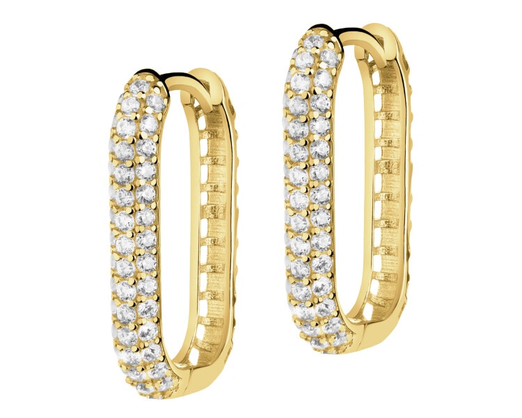 Złote kolczyki z cyrkoniami