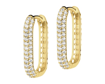 Zlaté náušnice se zirkony