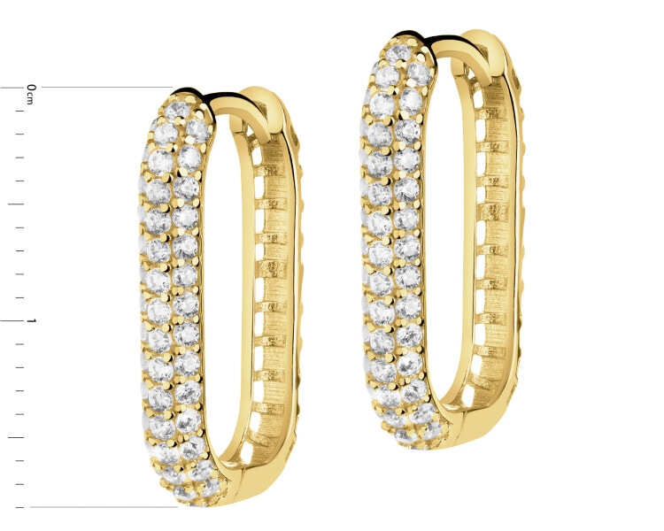 Złote kolczyki z cyrkoniami