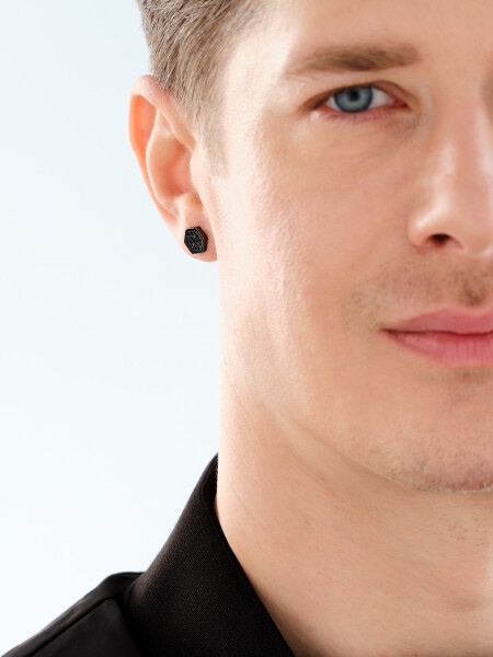 Kolczyk srebrny ze spinelami