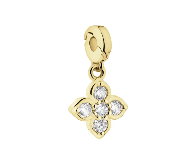 Zawieszka srebrna new charms z cyrkoniami