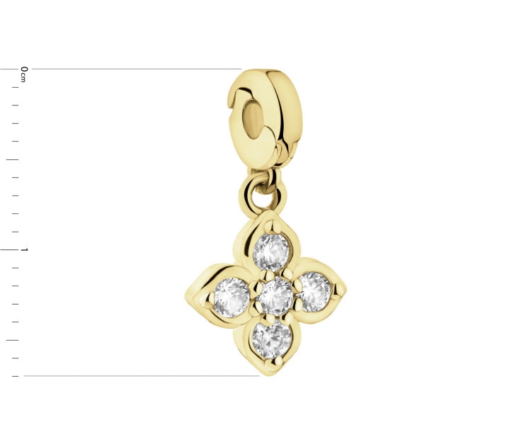 Zawieszka srebrna new charms z cyrkoniami