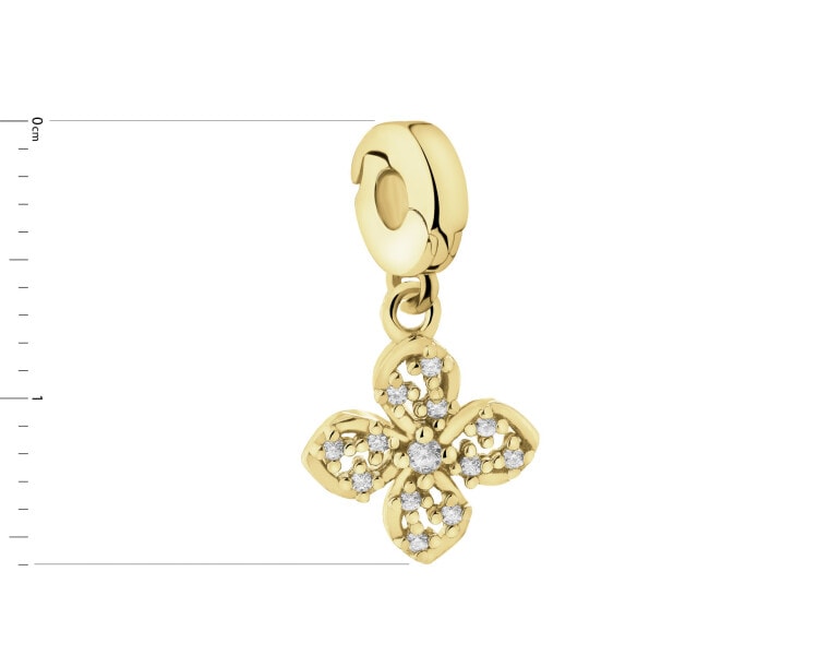 Zawieszka srebrna new charms z cyrkoniami