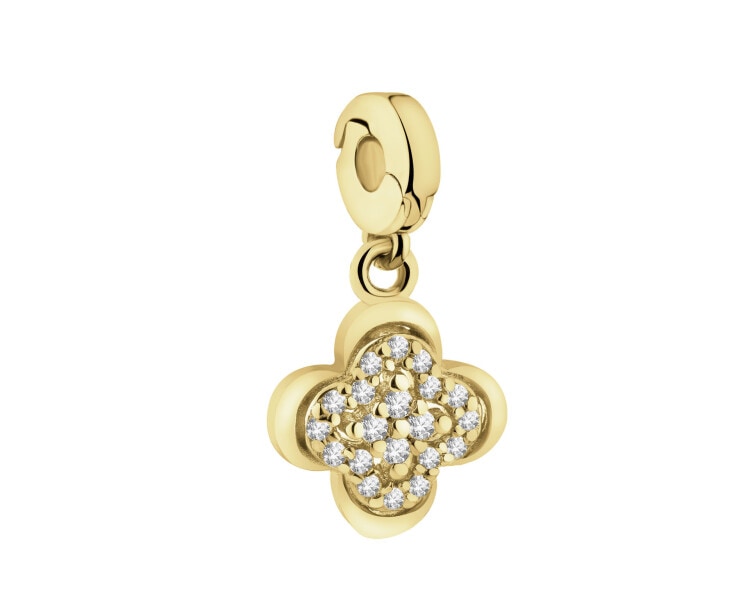 Zawieszka srebrna new charms z cyrkoniami