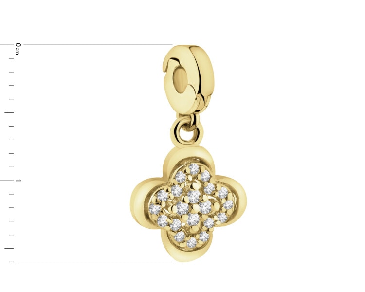 Zawieszka srebrna new charms z cyrkoniami