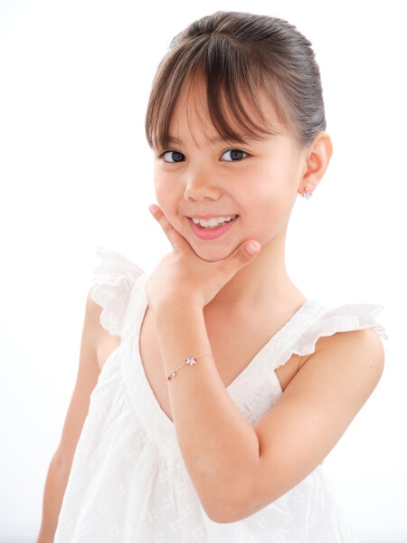 Złote kolczyki z emalią - jednorożec, tęcza, chmurki