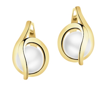 Zlaté náušnice s perlami