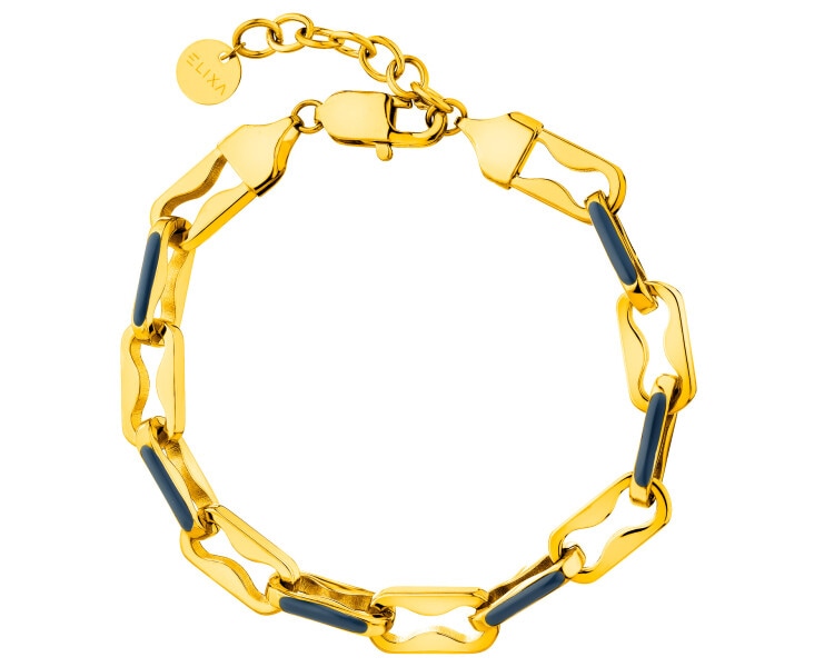 Bransoletka ze stali szlachetnej z detalami z masy żywicznej