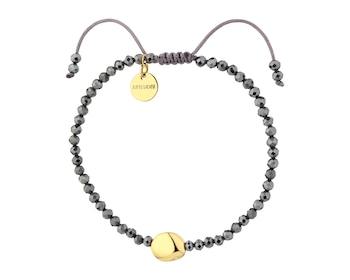 Pozlacený náramek z mosazi s klenotnickými kameny