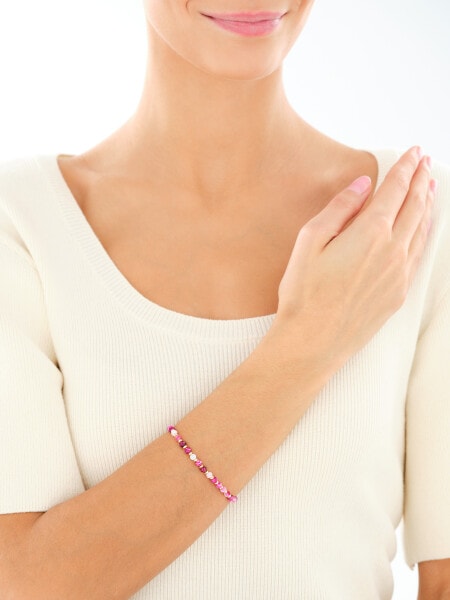 Bransoletka z mosiądzu pozłacana z agatami