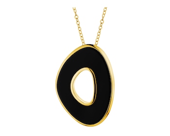 Pozlacený náramek z mosazi s achátem