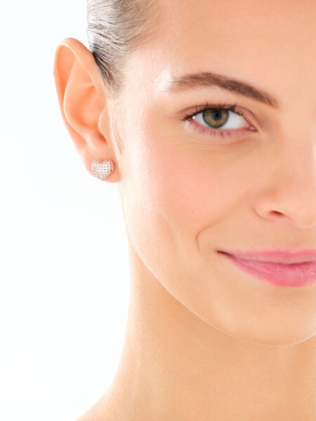 Gold-Plated Brass Earrings with Cubic Zirconia