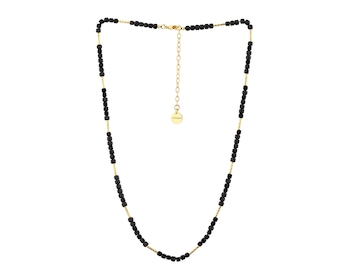 Naszyjnik z mosiądzu pozłacany ze spinelami