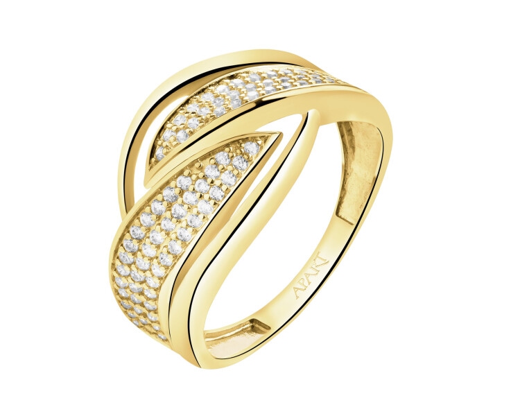 14 K Yellow Gold Ring with Cubic Zirconia