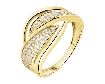 Zlatý prsten se zirkony