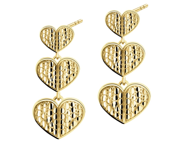 9 K Yellow Gold Dangling Earring 