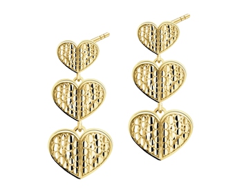 Złote kolczyki - serca