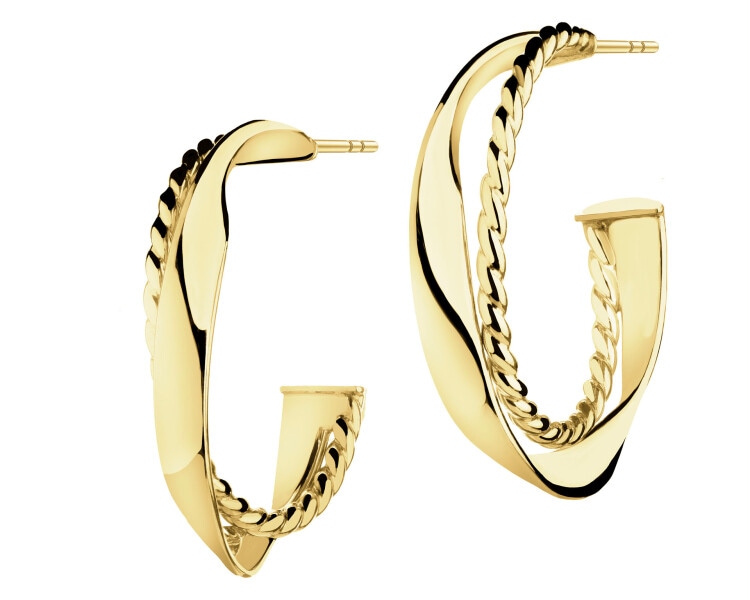 9 K Yellow Gold Dangling Earring 