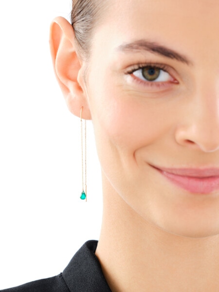 Złote kolczyki z cyrkoniami