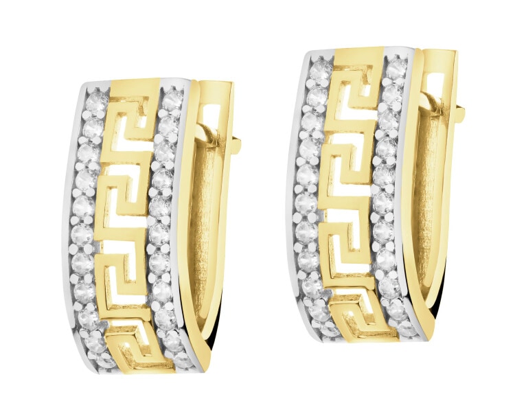 Złote kolczyki z cyrkoniami