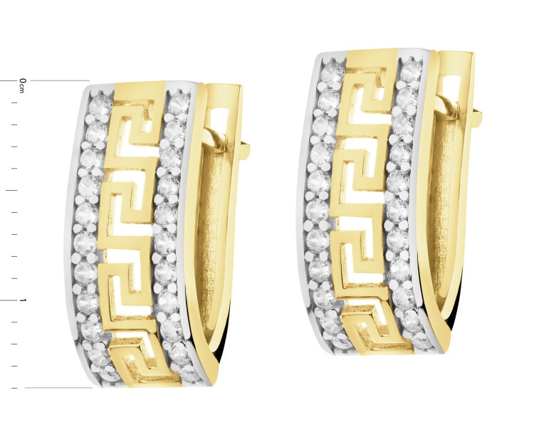 Złote kolczyki z cyrkoniami