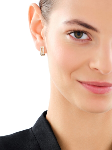 Złote kolczyki z cyrkoniami