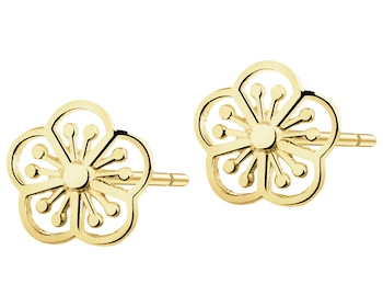 Zlaté náušnice - květy
