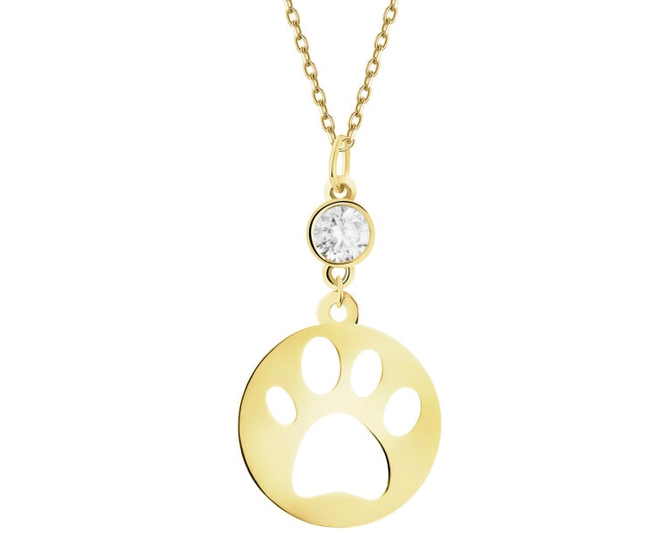 9 K Yellow Gold Pendant with Cubic Zirconia