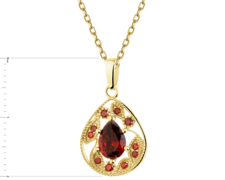 Złota zawieszka z cyrkoniami